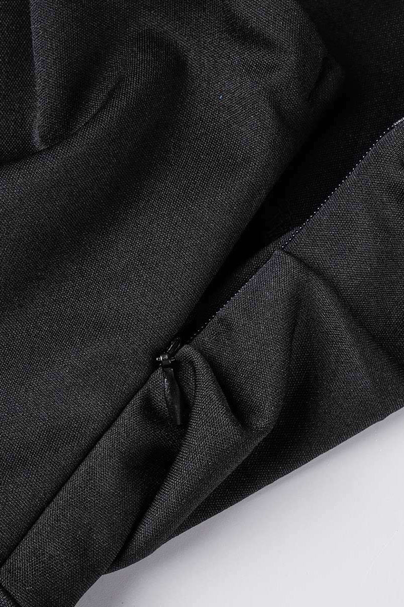 GR | Elegant Formal Solid Color Slit Asymmetrical Slanted Collar Evening Dress Dresses - 8 Colors