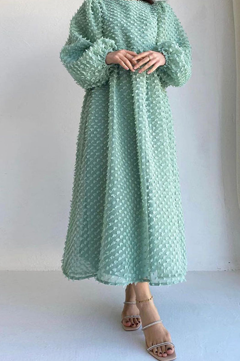 GR | Elegante Einfache Patchwork O-Ausschnitt A-Linie Kleider - 5 Farben