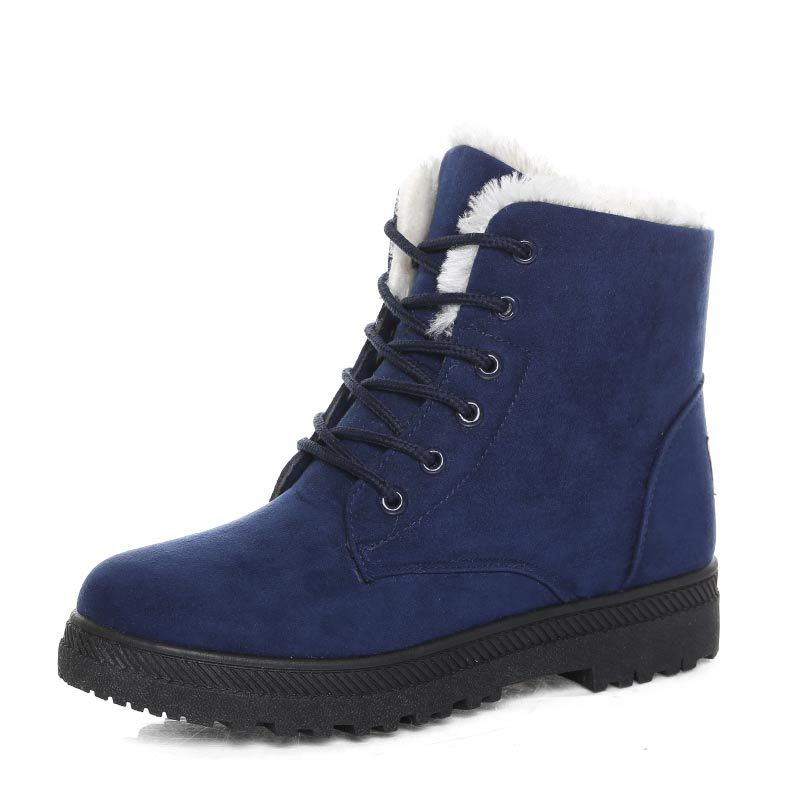 GR | Women's Winter Ankle Boots – Lined boots with flat sole and laces