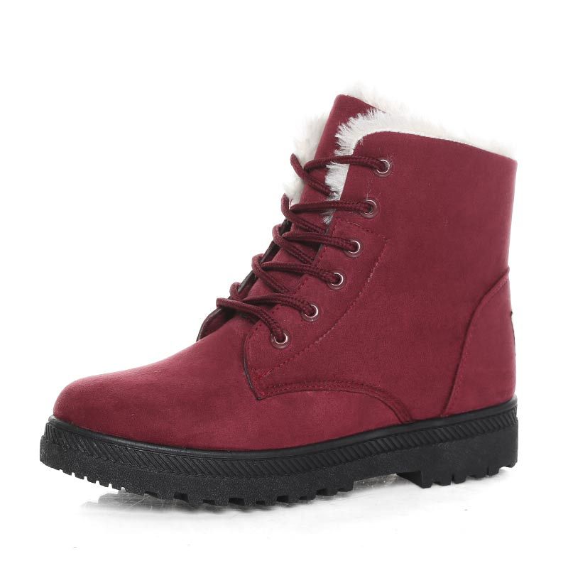 GR | Women's Winter Ankle Boots – Lined boots with flat sole and laces