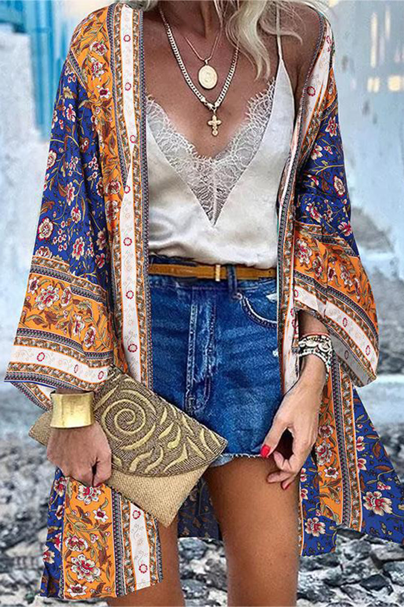 GR | College Print Patchwork Strickjacke Kragen Außenbekleidung