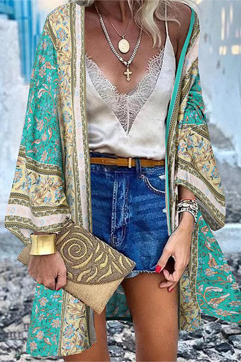 GR | College Print Patchwork Strickjacke Kragen Außenbekleidung