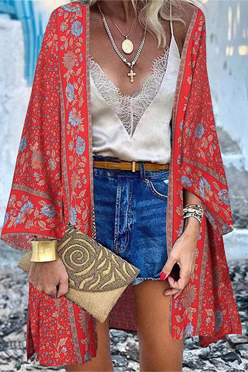 GR | College Print Patchwork Strickjacke Kragen Außenbekleidung
