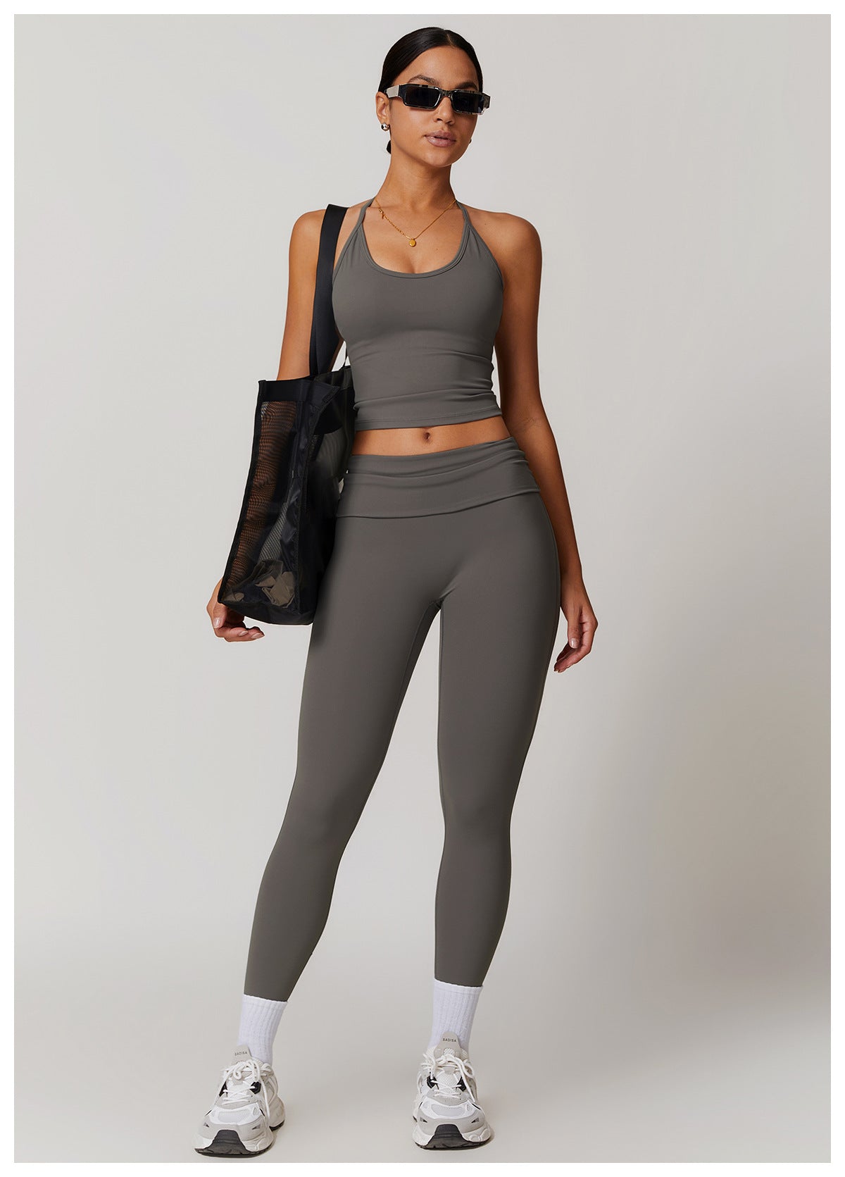 GR | Trendige Fitness Schnell-Trocknend Yoga-Hose mit Falten