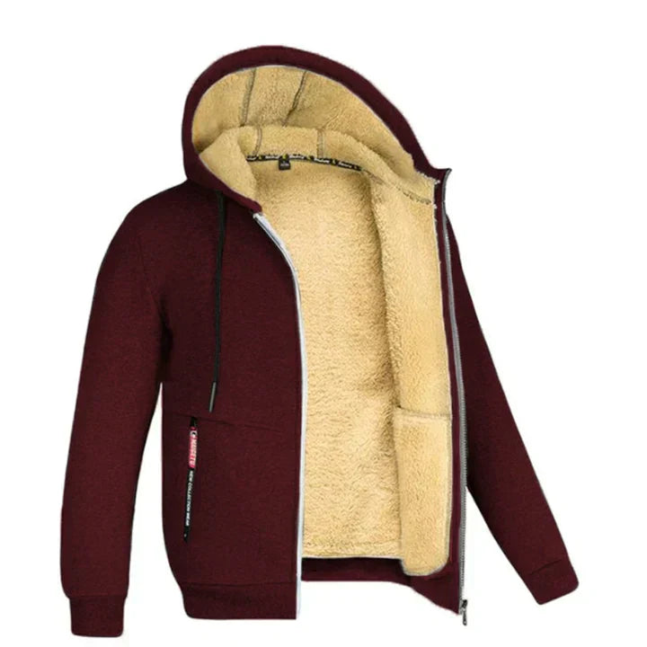 GR | Fleece-lined zip hoodie