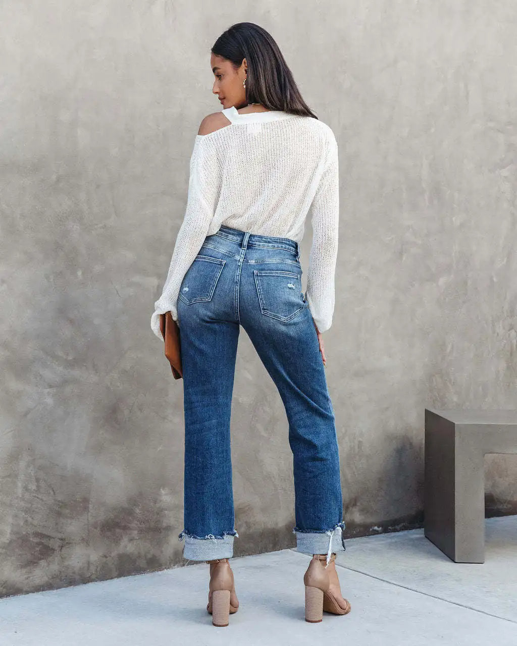 GR | Trendy Jeanshose mit Hoher Taille