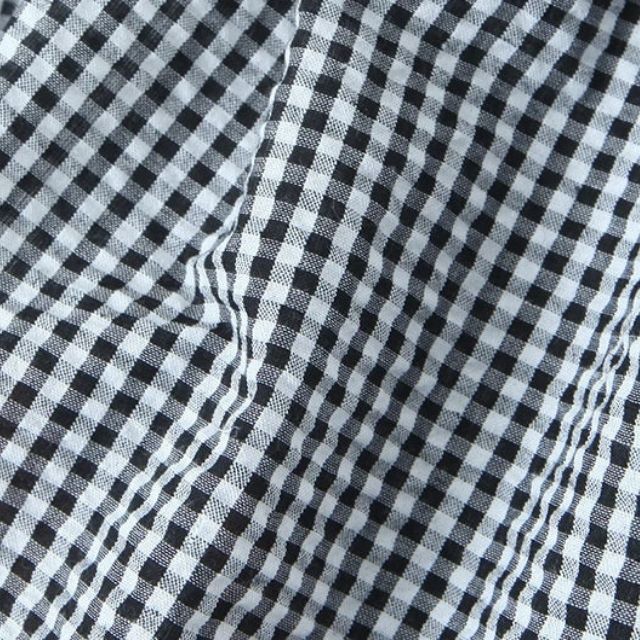 GR | Gestuftes Gingham-Midirock mit Rüschendetail