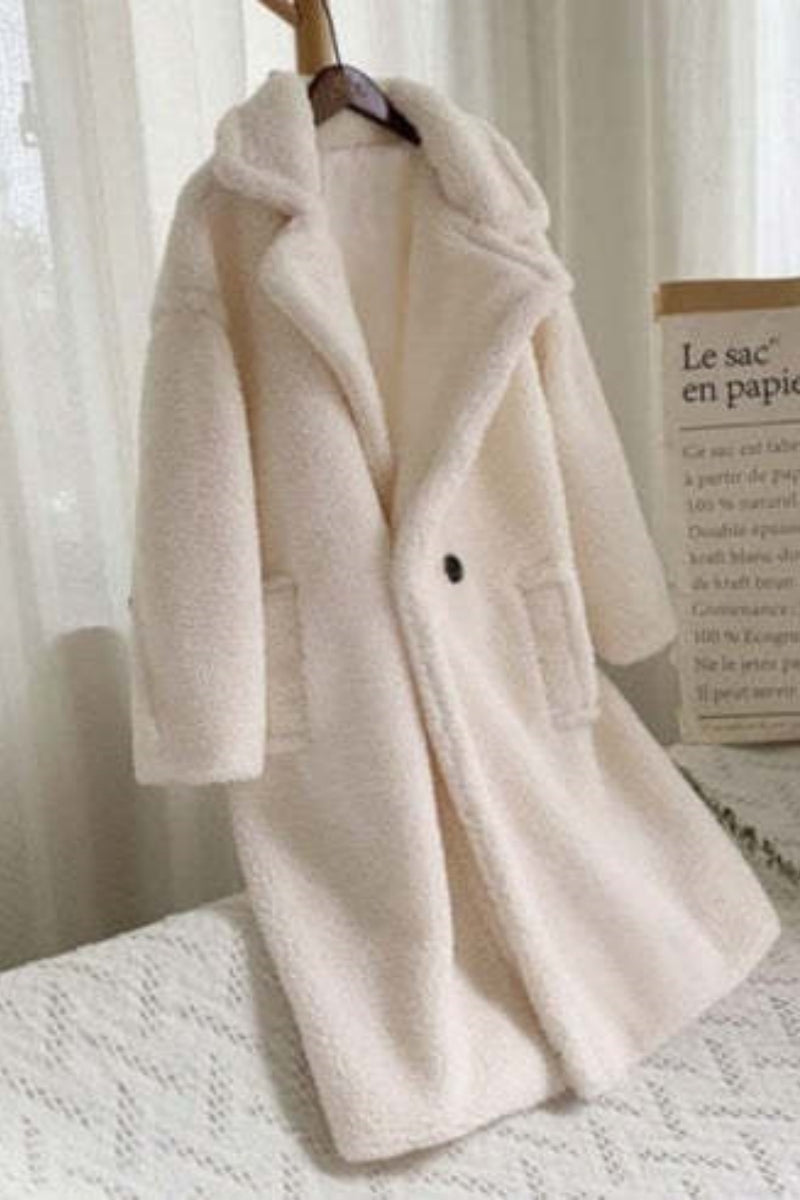 GR | Lässiger Unifarbener Cardigan mit Umlegekragen Outerwear