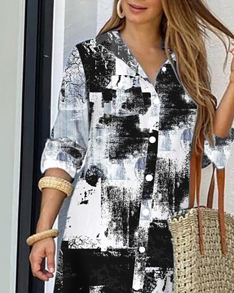 GR | Spring and summer fashion sexy blouse long skirt dress