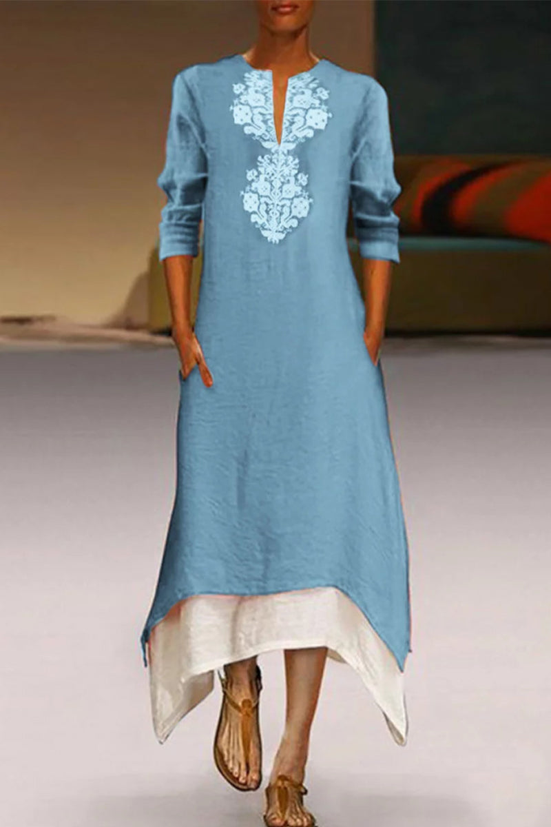 GR | O-neck A-line dresses