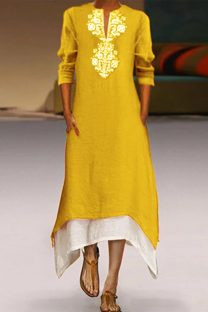GR | O-neck A-line dresses