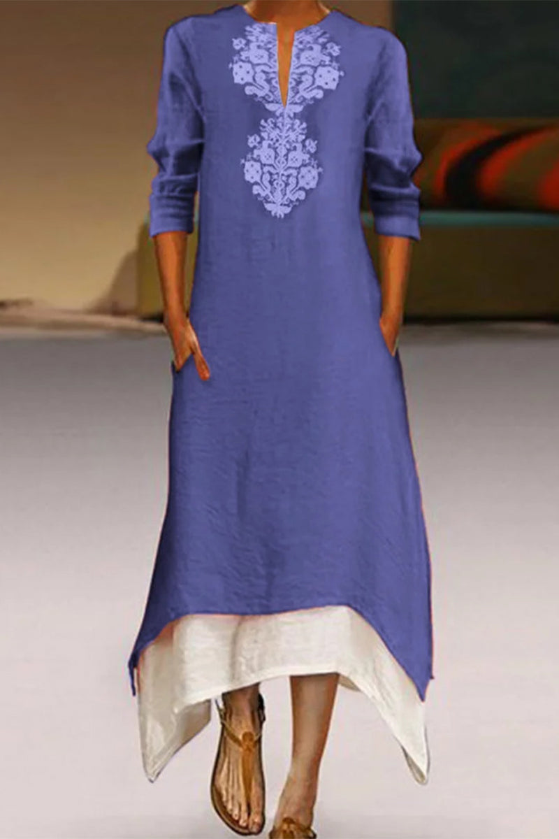 GR | O-neck A-line dresses