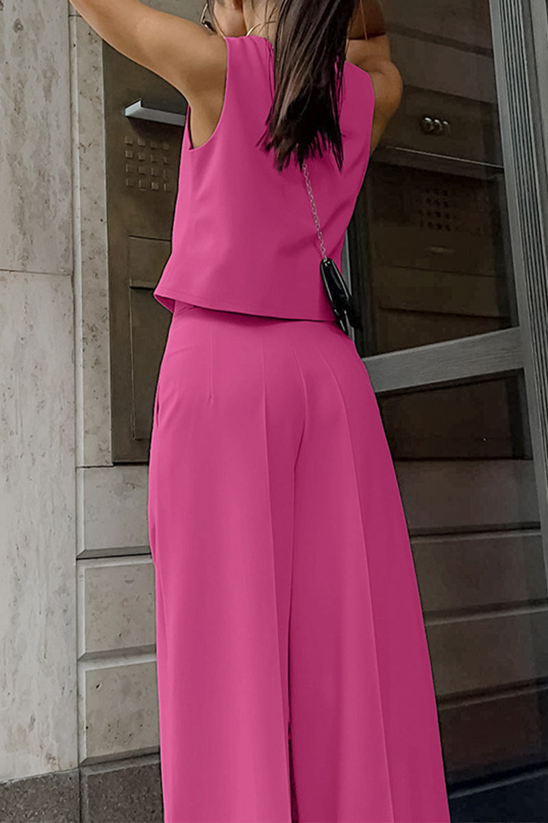 GR | Two-piece sleeveless business casual ensemble