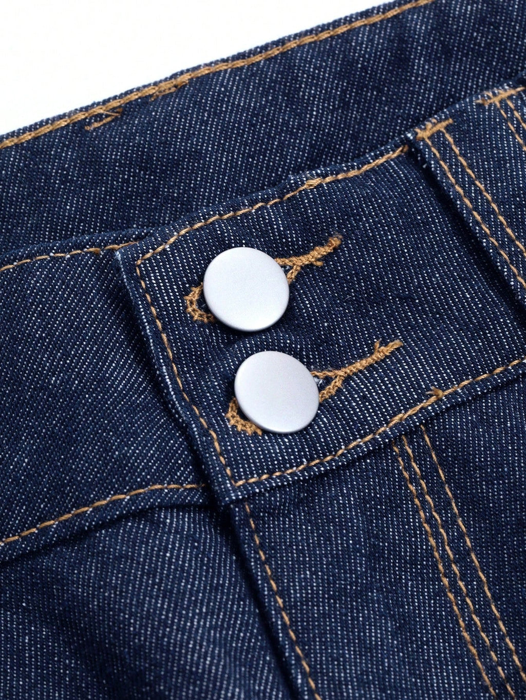 GR | Vintage-Style Weite Jeans mit Knopfmanschetten