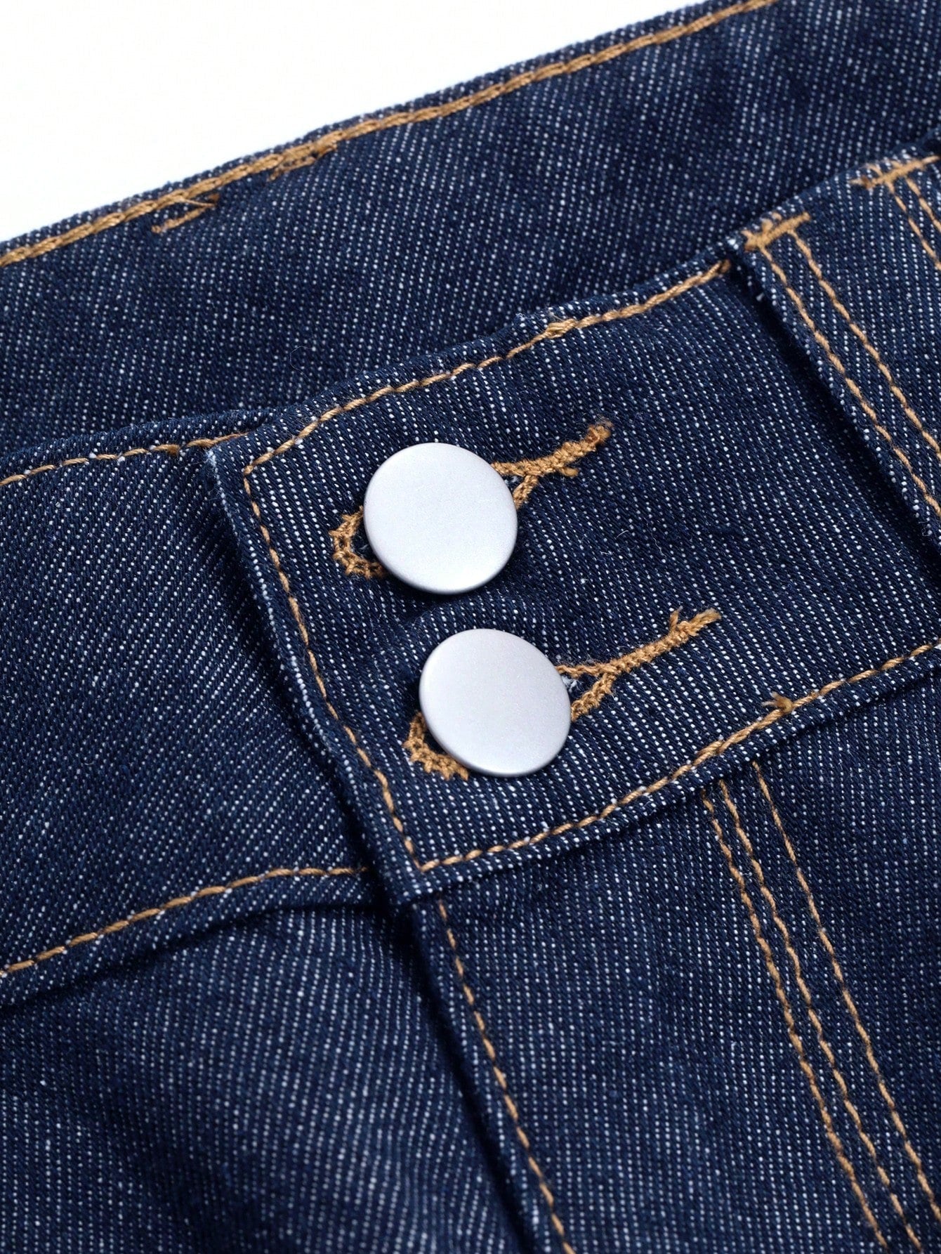 GR | Vintage-Style Weite Jeans mit Knopfmanschetten
