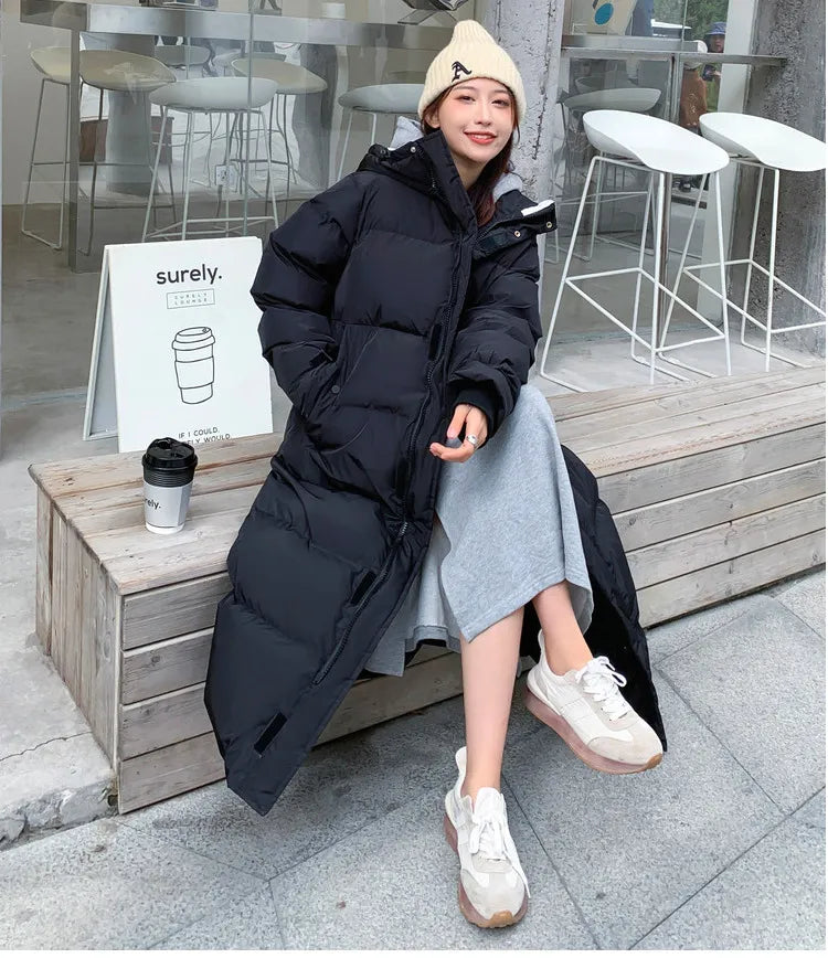 and long down jacket