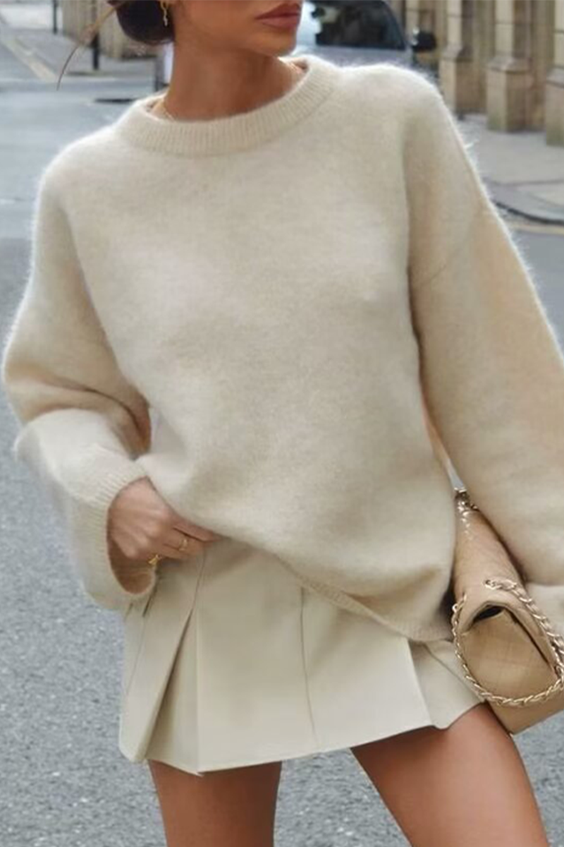 GR | Lässige Tägliche Flauschige O-Hals Pullover
