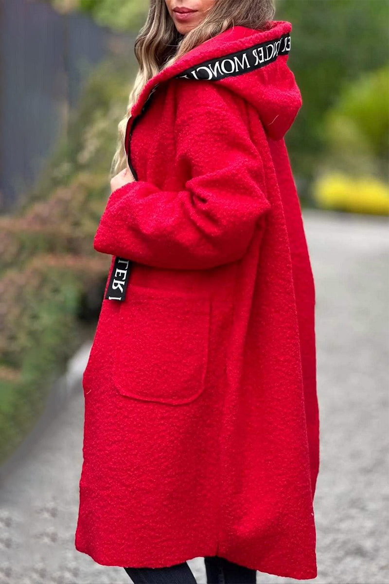 GR | Lässige Taschen Patchwork Reißverschluss Kapuzenjacke - 6 Farben