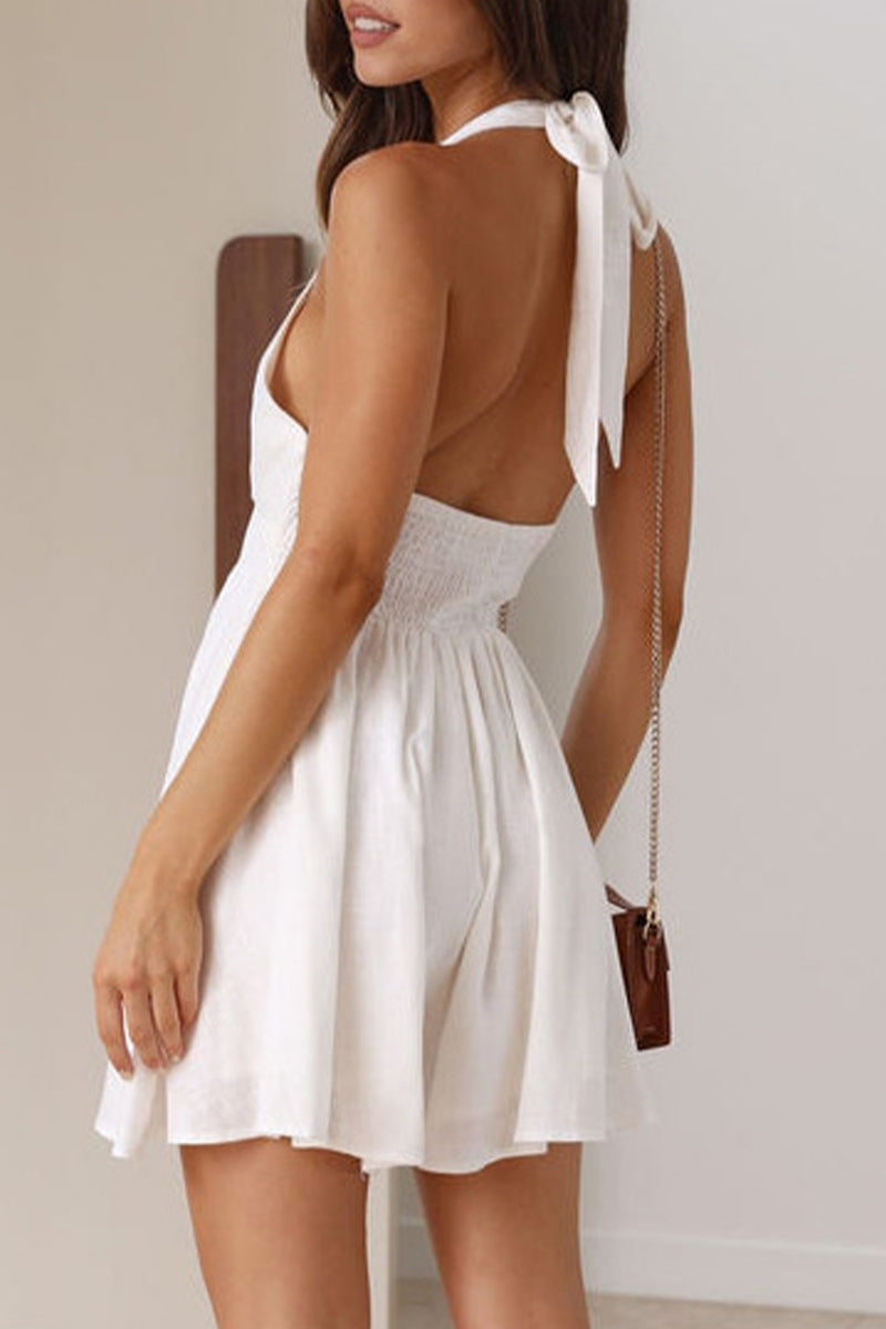 GR | Casual sleeveless dresses with choker (4 colours)