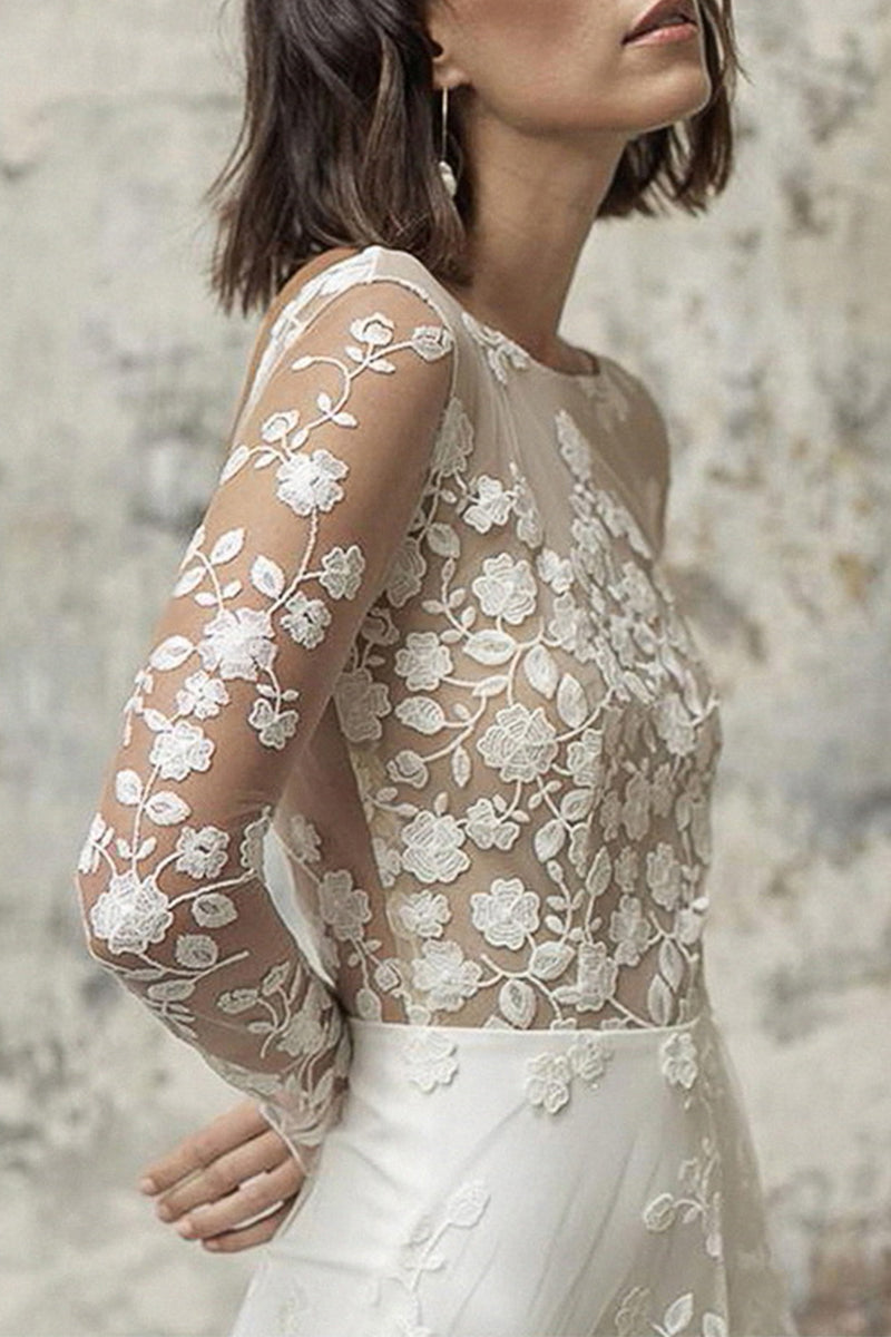 GR | Sexy Lace Patchwork O-Neck Straight Jumpsuit