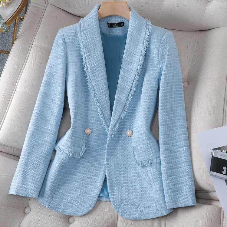 GR Tweed coat in classic white