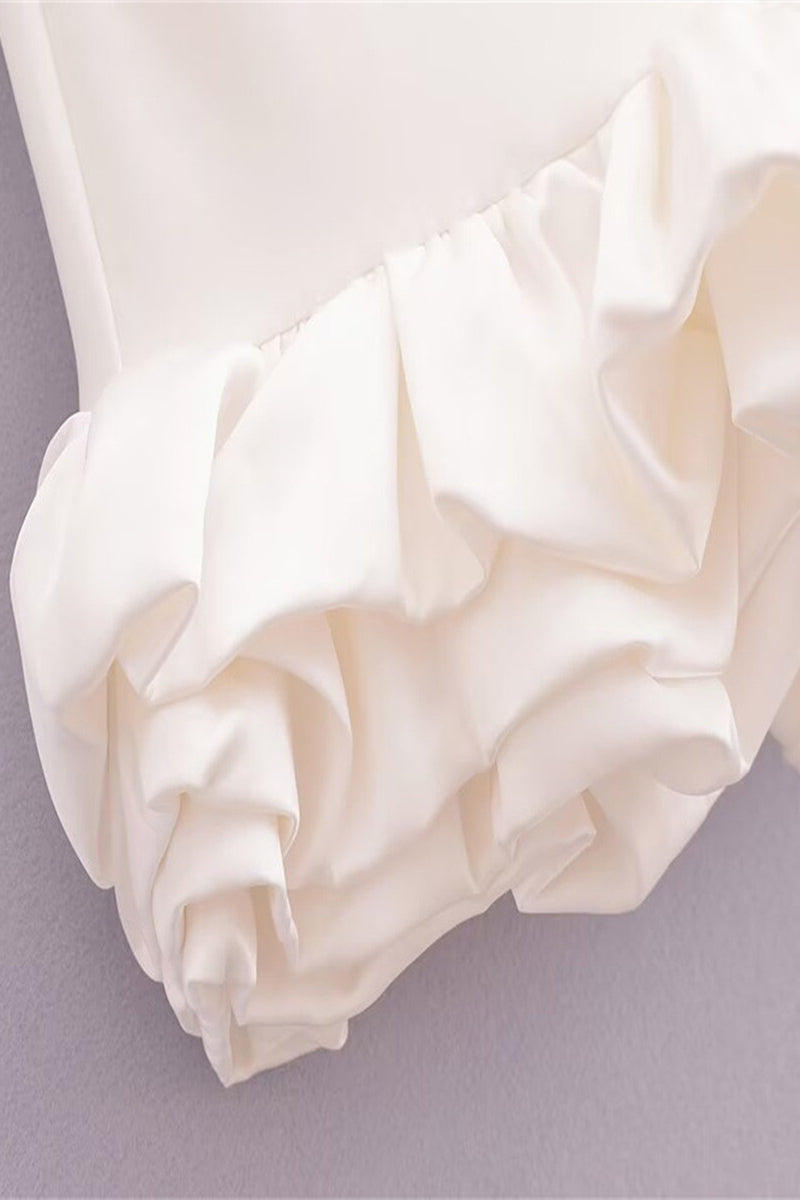 GR | Sexy Ruffled O-Neck Sleeveless Dresses