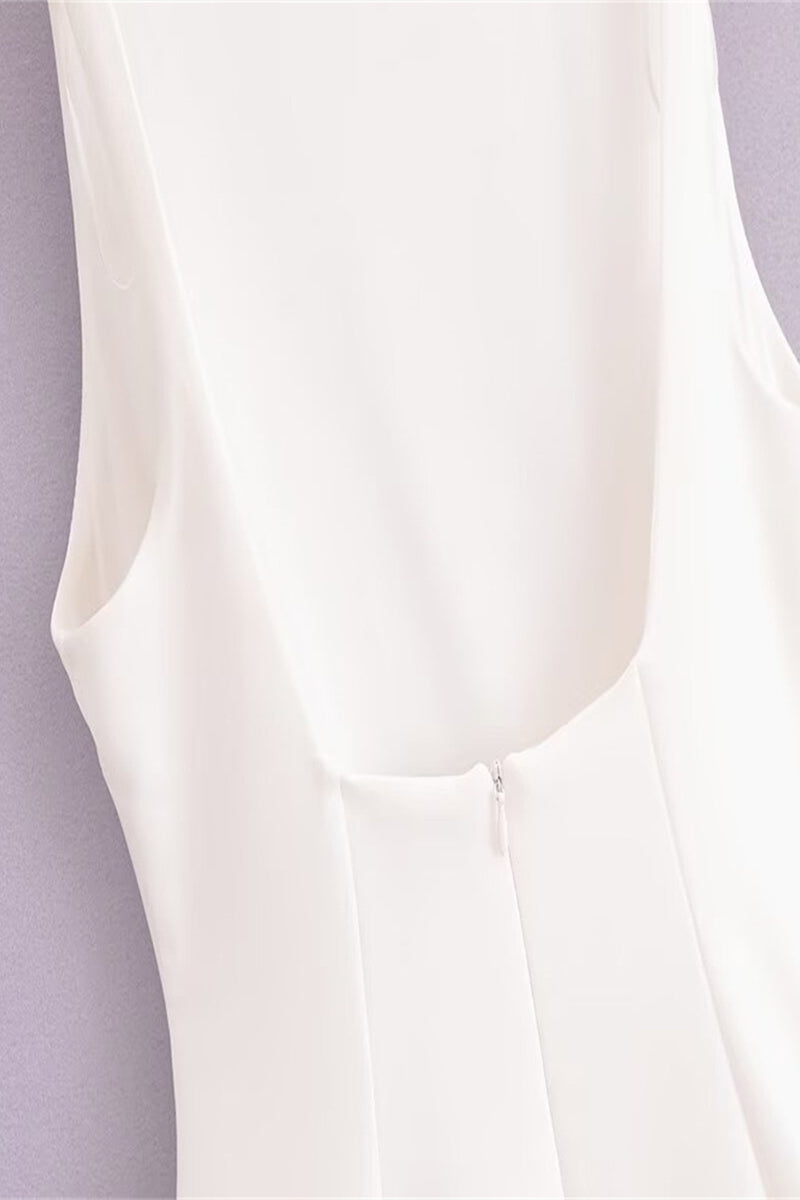 GR | Sexy Ruffled O-Neck Sleeveless Dresses