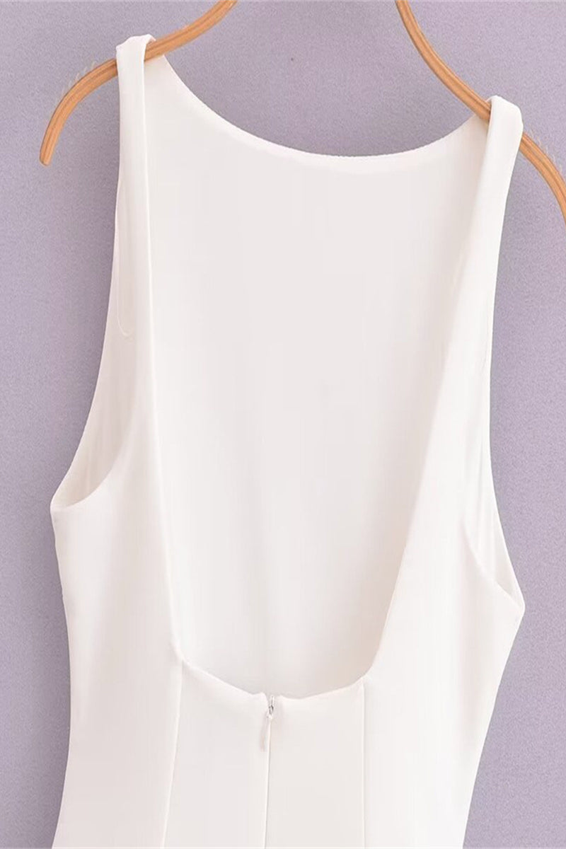 GR | Sexy Ruffled O-Neck Sleeveless Dresses