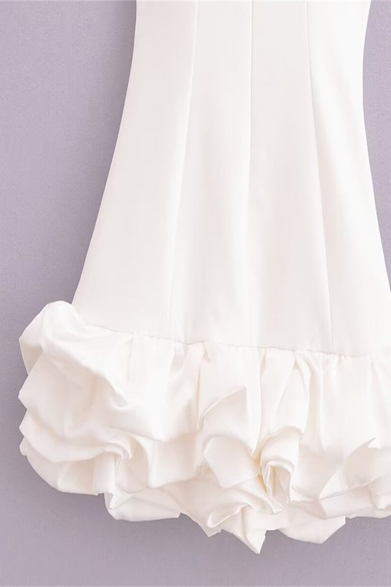 GR | Sexy Ruffled O-Neck Sleeveless Dresses