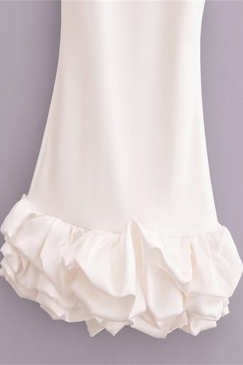 GR | Sexy Ruffled O-Neck Sleeveless Dresses