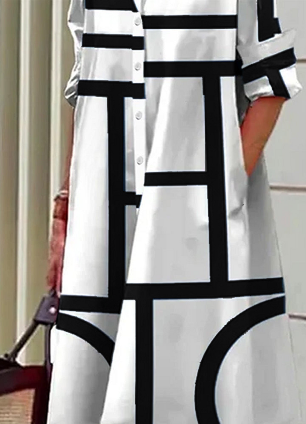 GR | Übergröße Shirt für Abendveranstaltungen für Damen Midi