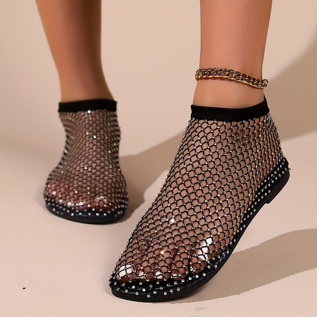 GR | Construction Strasa, Flat Shoes, Transparent Sandals for the Beach