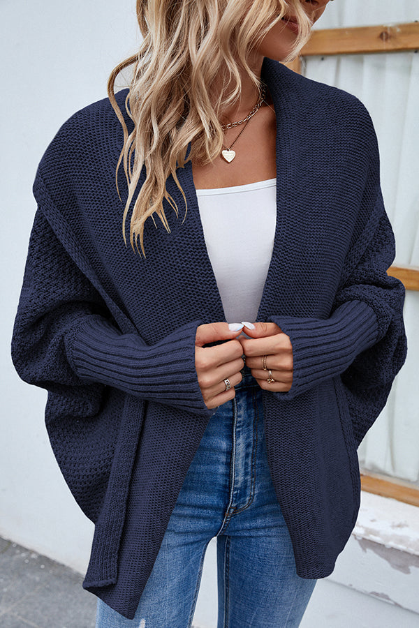 GR | Eleganter Herbst Strickcardigan mit Dolmanärmeln für Frauen