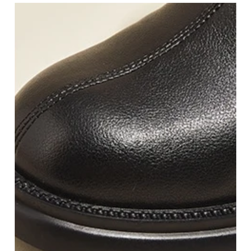 GR | Women's Leather Ankle Boots with Back Zipper and Low Heel