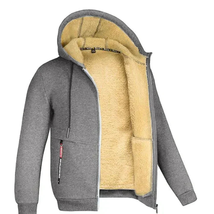 GR | Fleece-lined zip hoodie