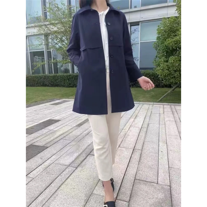 GR | Classic women's trench coat, simply tied, tailored women's coat