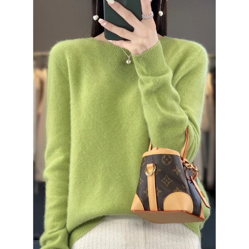GR | Cashmere Pullover Damen Stilvoller Rundhals, Weich & Komfortabel