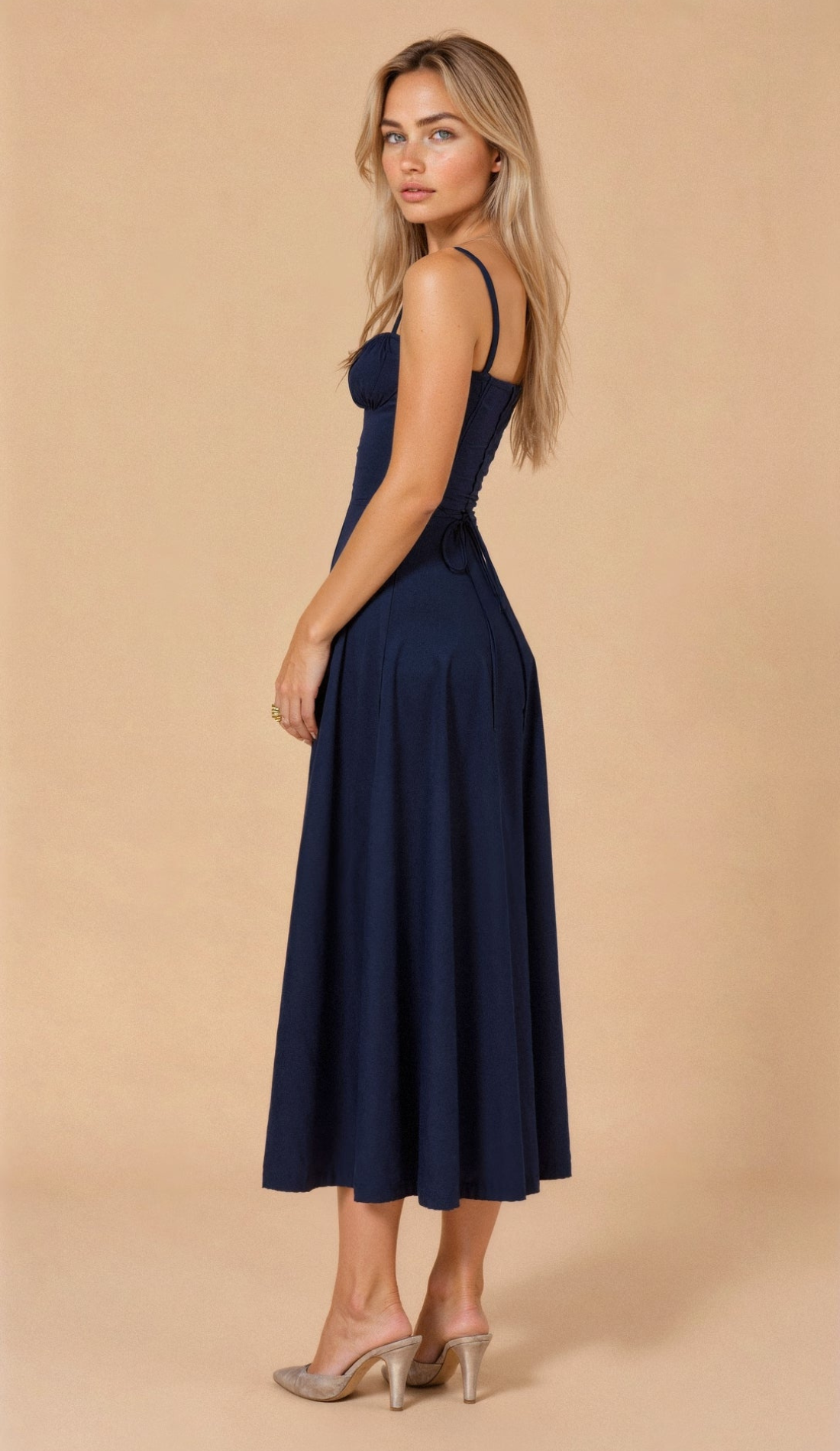 GR | Blumen Kleid für Frauen Midi