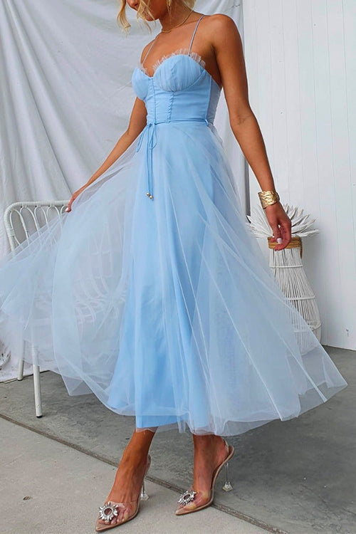 GR | Rosiedress Open Back Fitted Swing Maxi Cami Tulle Dress