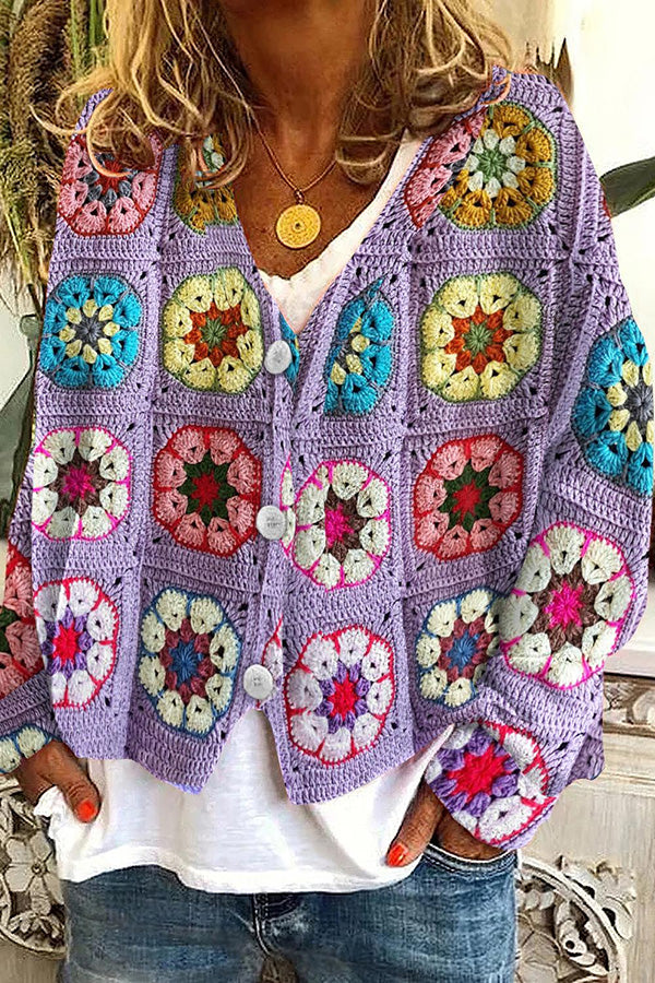 GR | Printed boho vest in vintage style 