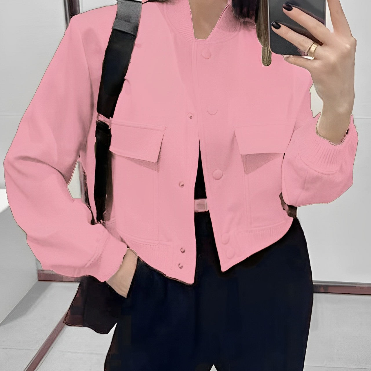 GR | Short leisure jacket with pockets