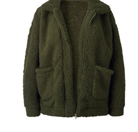 GR | Women's Fleece Sweatshirt with Wide Collar