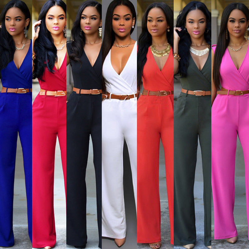 GR Women's Fashion Jumpsuit with One-Piece Trousers