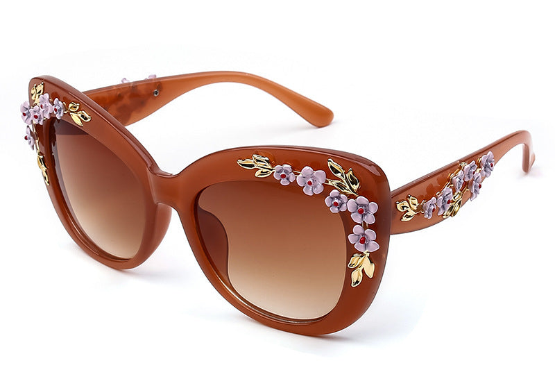 GR | Exquisite Women's Sunglasses with Floral Pattern