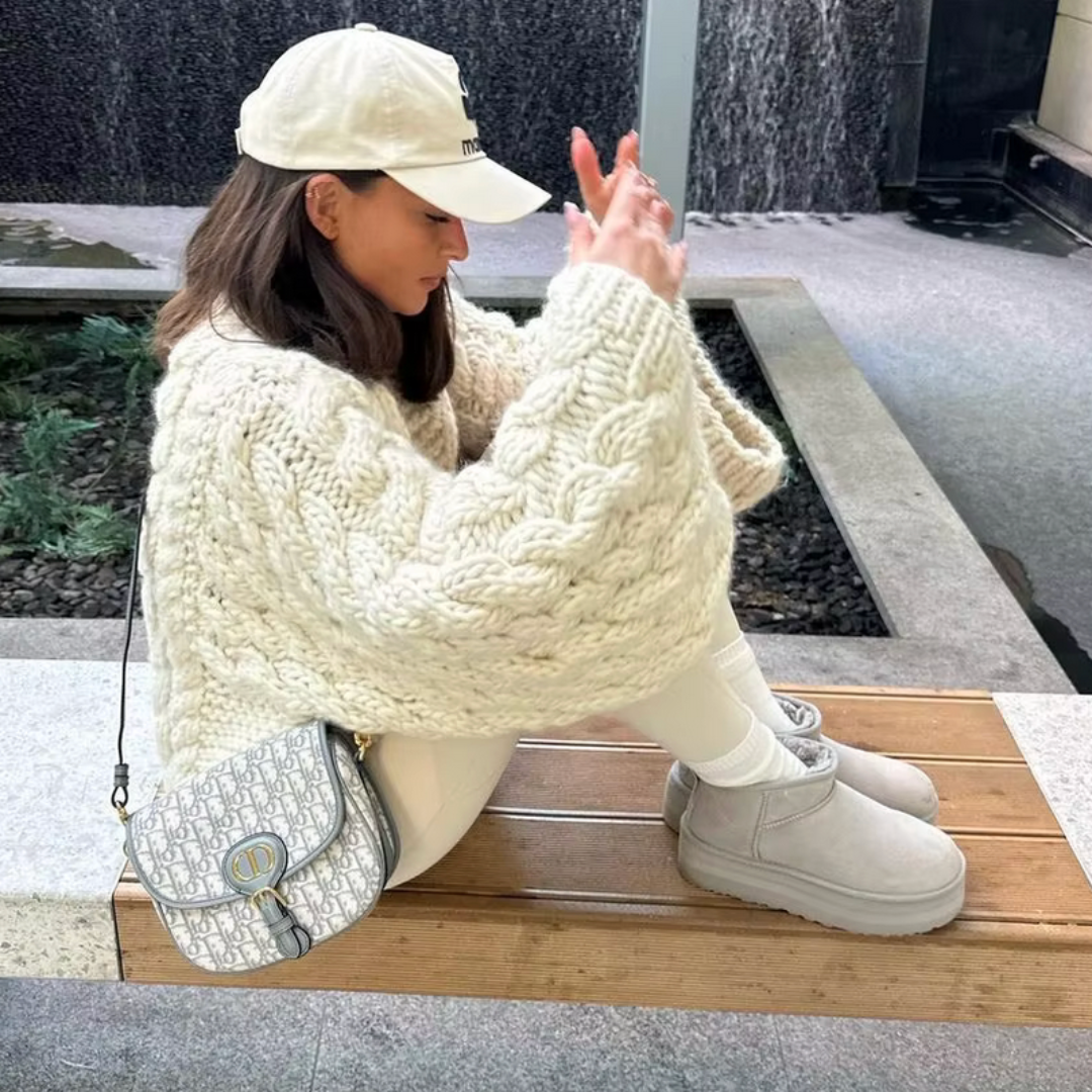 GR - Women's chunky knit oversized sweater