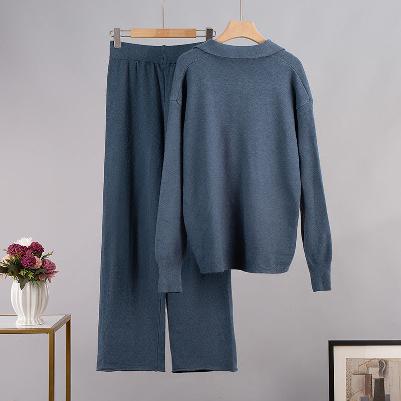 GR | Set of trousers and knit sweater
