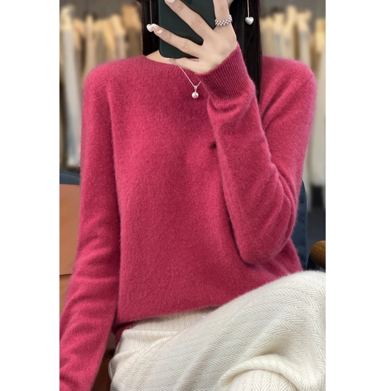 GR | Cashmere Pullover Damen Stilvoller Rundhals, Weich & Komfortabel