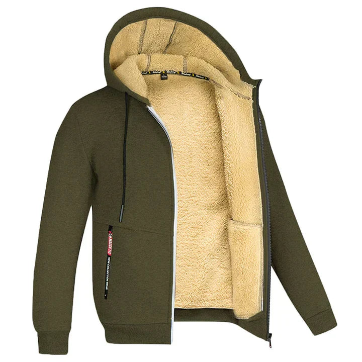 GR | Fleece-lined zip hoodie