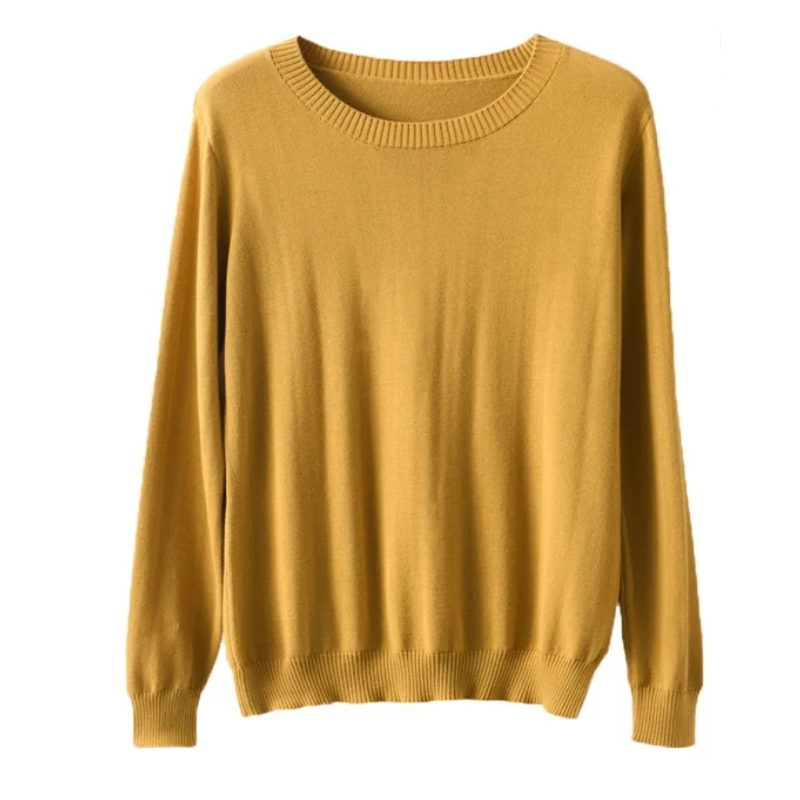 GR | Cashmere Pullover Damen Klassischer Rundhals, Weich & Atmungsaktiv