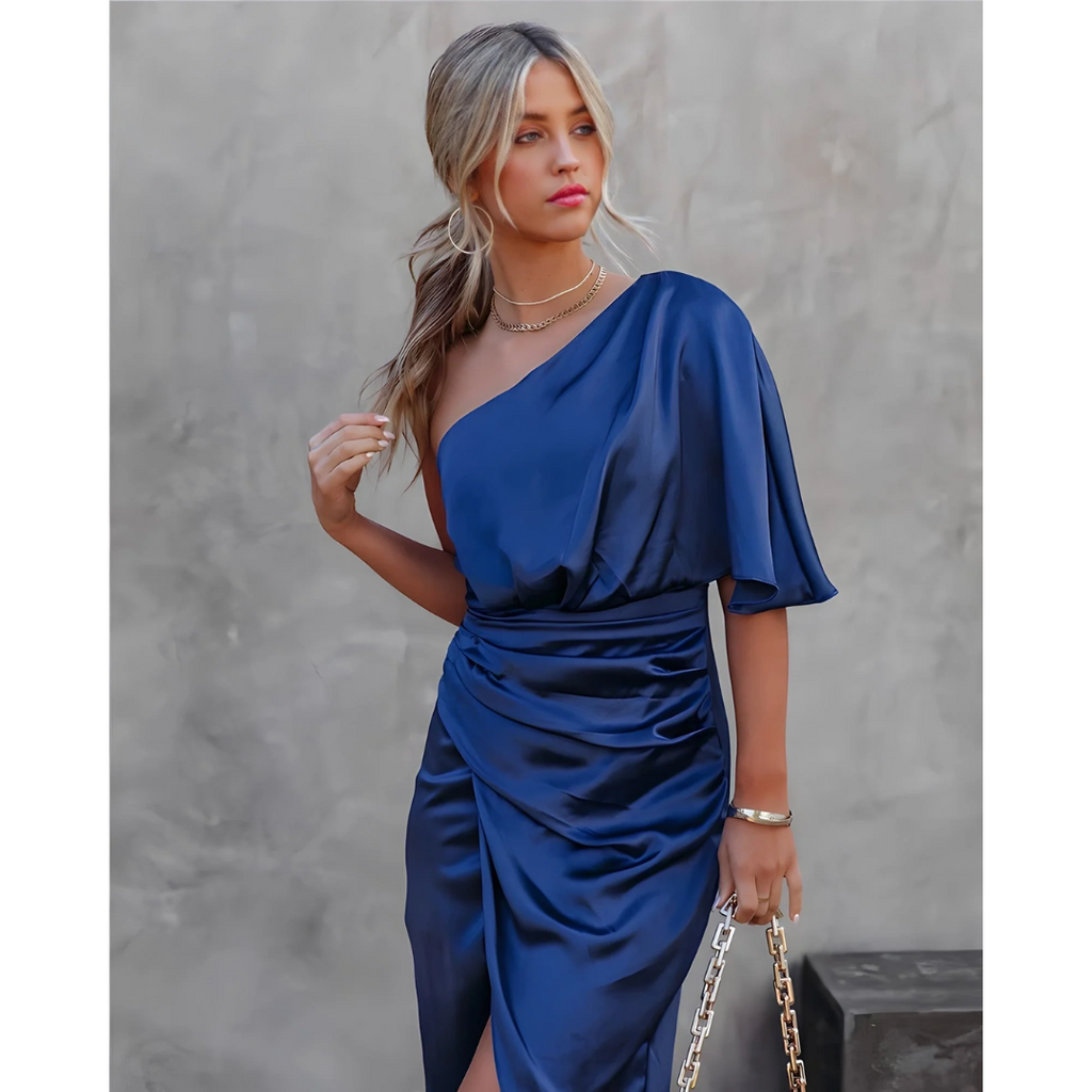 GR | Mini Asymmetrisches Kleid Für Hochzeitsgäste Für Frauen